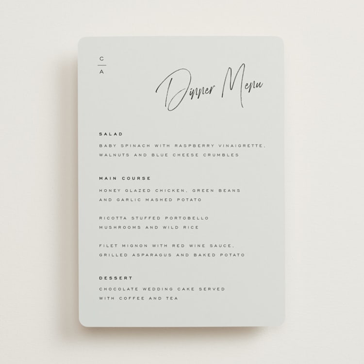 "Signature Script" - Menus in Mint by Michelle Taylor - Front
