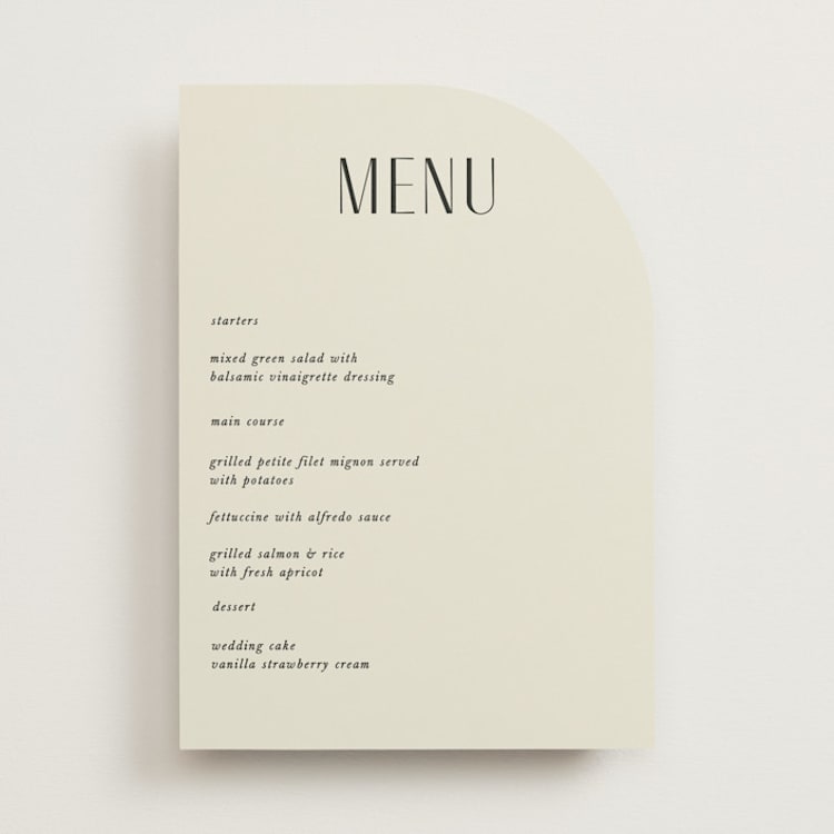 "Commonwealth" - Menus in Ecru by That Girl Press - Front