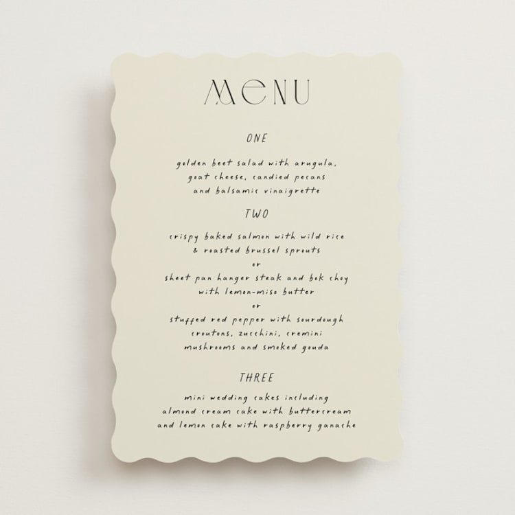 "la graine" - Menus in Onyx by Alaina Cherup - Front