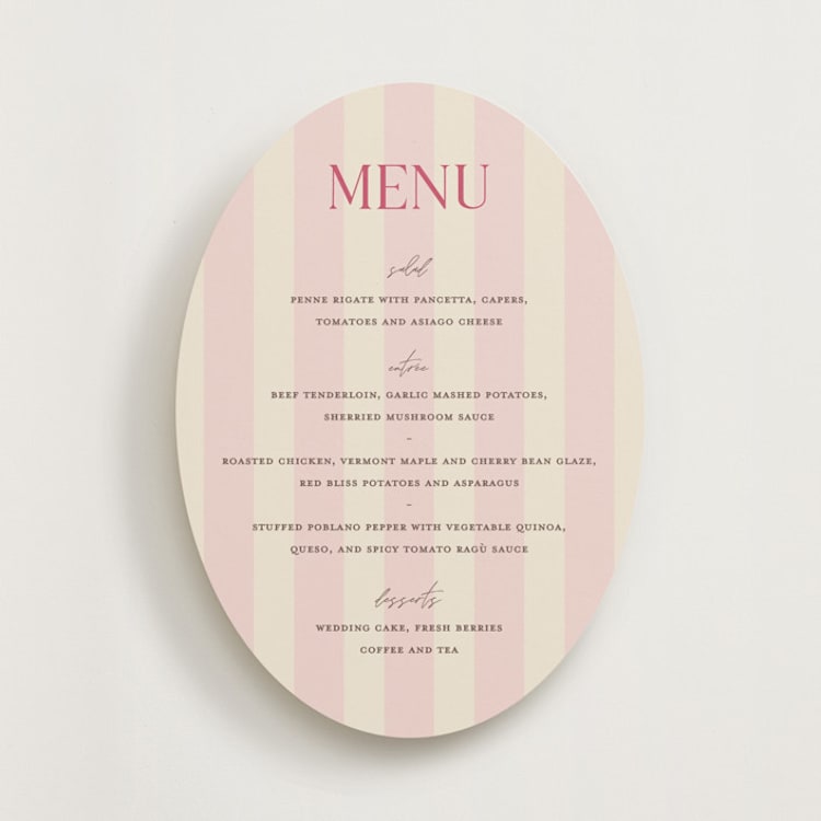 "Ambrosial" - Menus in Strawberry by Pixel and Hank - Front