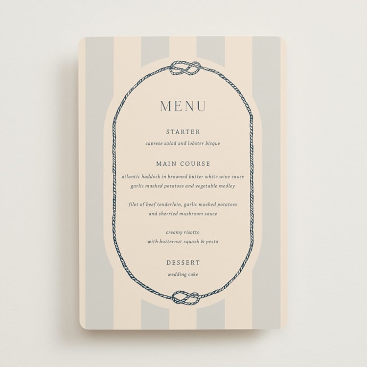 "nautical nuptials" - Menus in Sea Breeze by Rebecca Durflinger - Front
