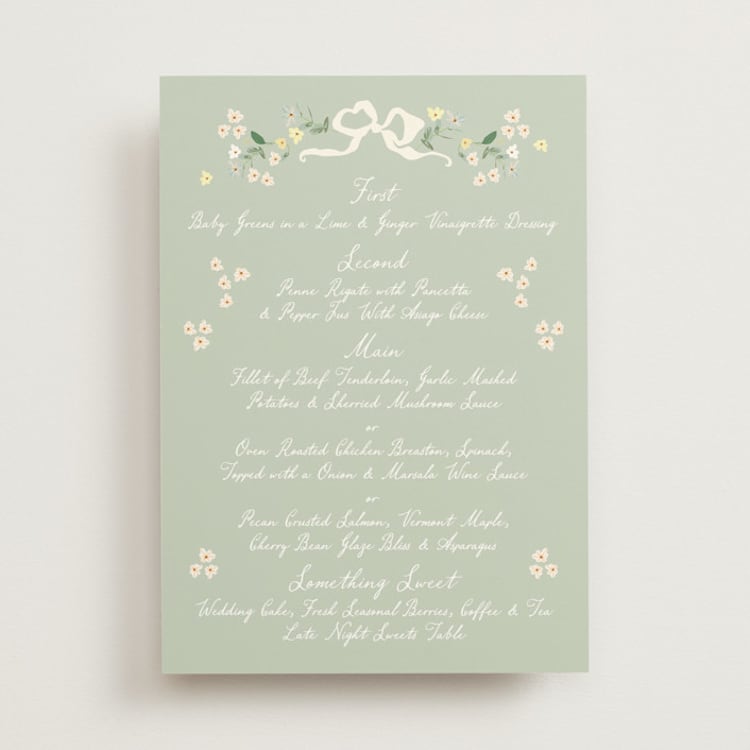 "spring draped garland" - Menus in Spring by Phrosné Barwood - Front