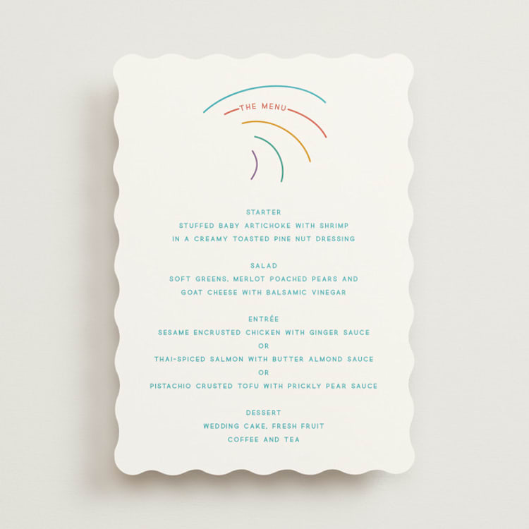 "rainbow 2.0" - Menus in Light Hearted by Deborah Chou - Front