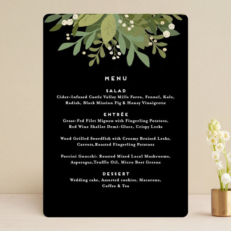 "Laurel of Greens" - Menus in Midnight by Jennifer Wick - Front