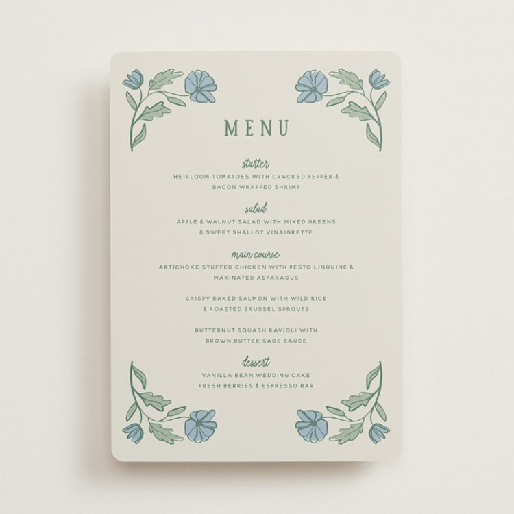 "Botanical" - Menus in Garden by Kelly Watkins - Front
