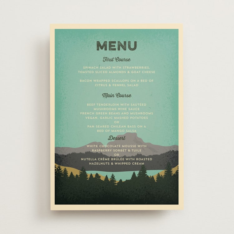 "Mountain View" - Menus in Forest by Nam Bourassa - Front
