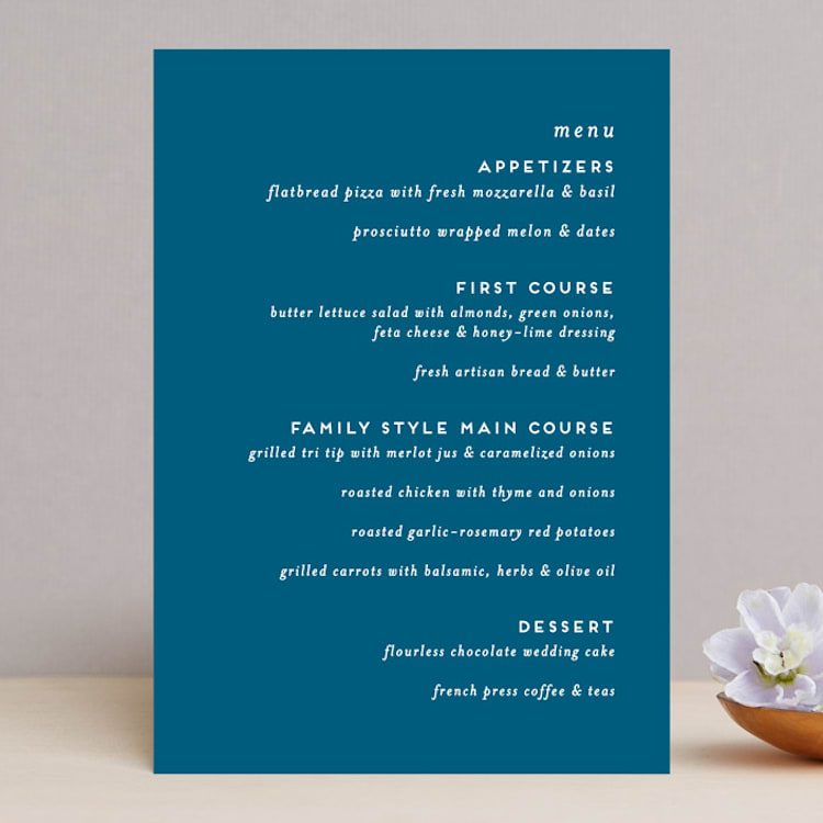 "Tide Pools" - Menus in Sea by Krissy Bengtson - Front
