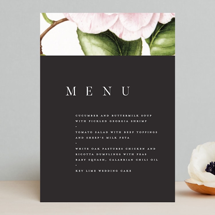 "Botanic" - Menus in Midnight by kelli hall - Front