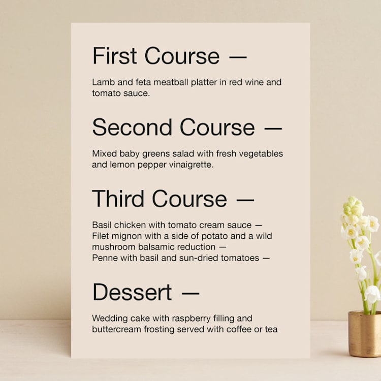 "Proposal" - Menus in Buff by Jack Knoebber - Front