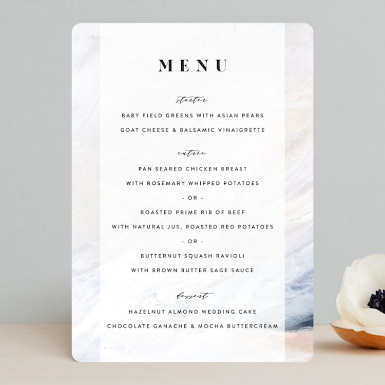 "wishful" - Menus in Tide by Kate Ahn - Front