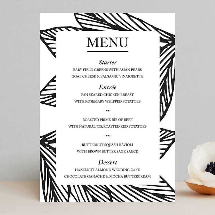 "vivid leaves" - Menus in Ink by Ramoncita - Front