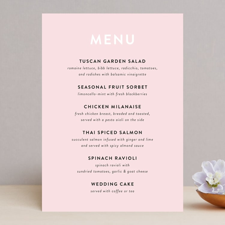 "AND" - Menus in Carnation by Kim Dietrich Elam - Front
