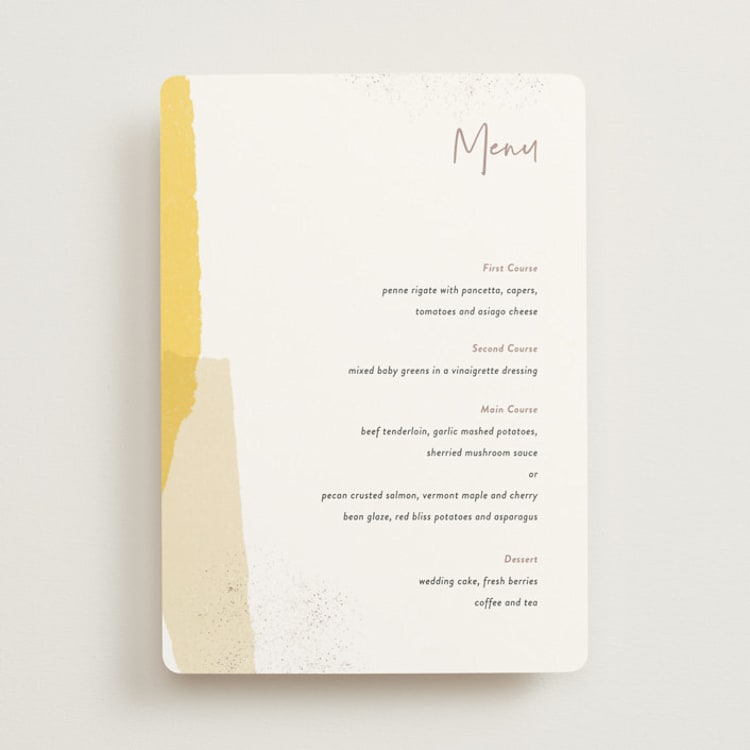 "Collage" - Menus in Golden Rod by Ann Gardner - Front