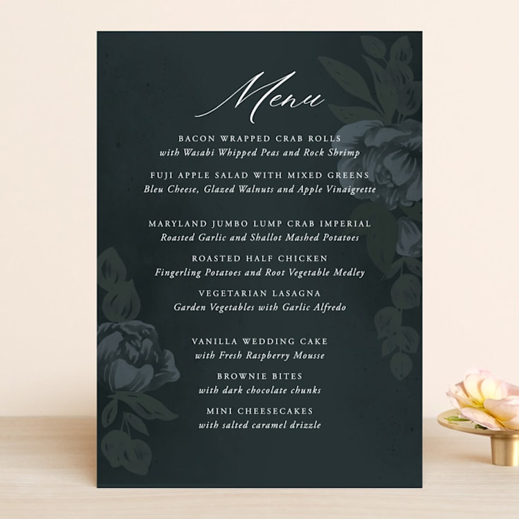 "Peaceful Garden" - Menus in Deep Sea by Jill Means - Front