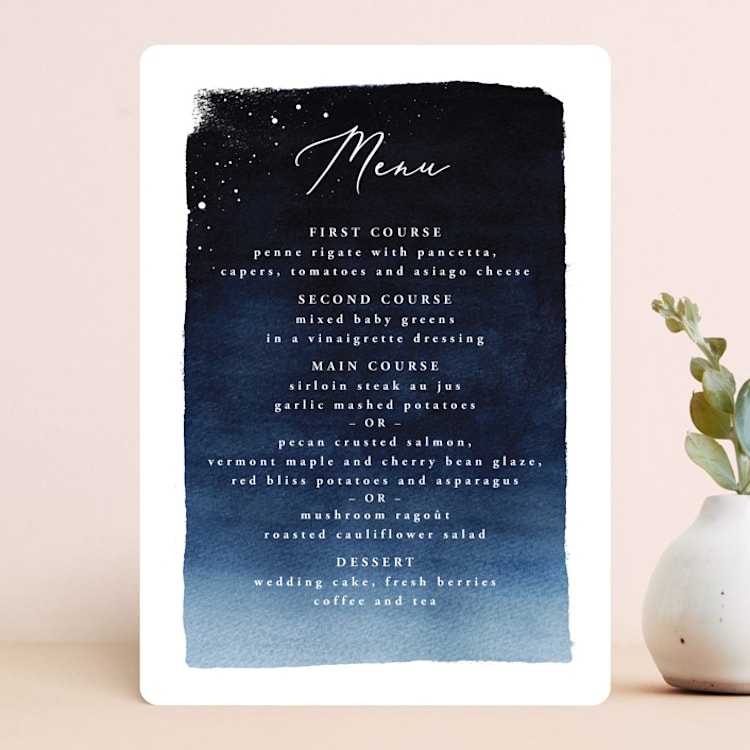 "Let It Snow" - Menus in Celestial by Anastasia Makarova - Front
