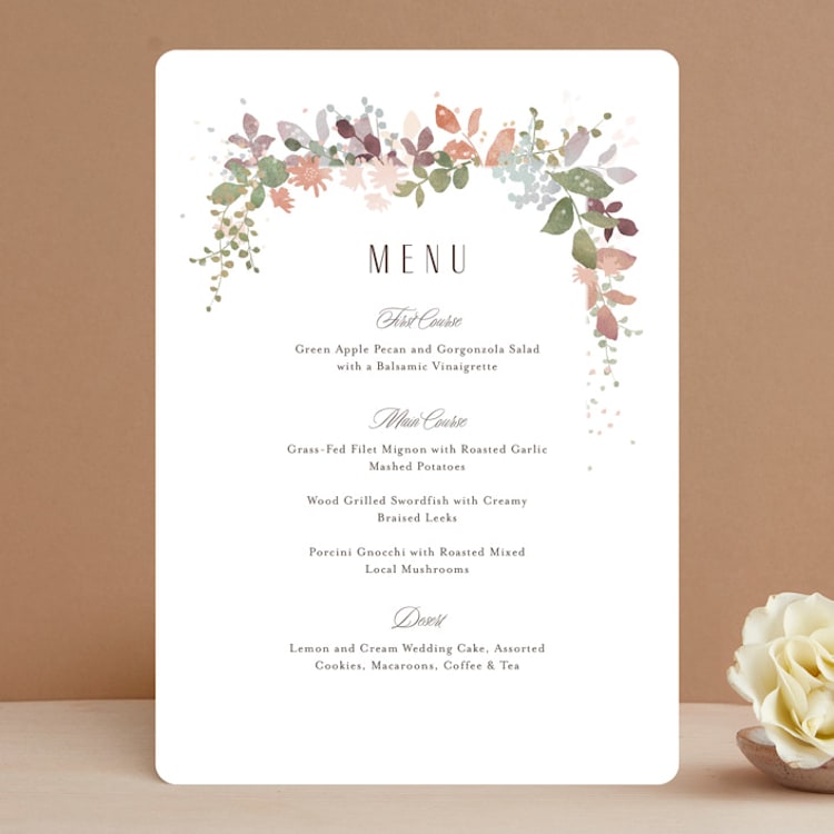 "Wesleyan Hill" - Menus in Wildflower by Jennifer Wick - Front