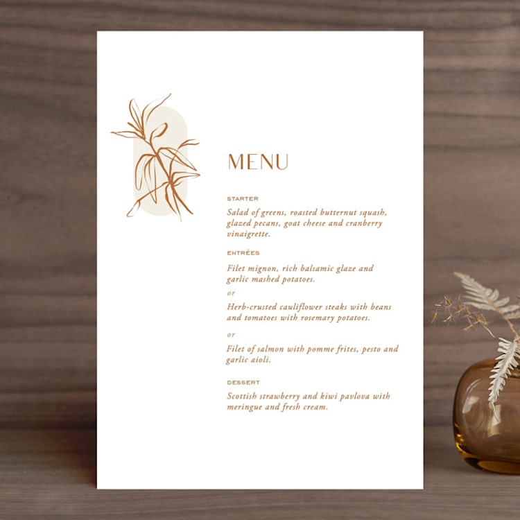 "Ovalon" - Menus in Terracotta by Pati Cascino - Front