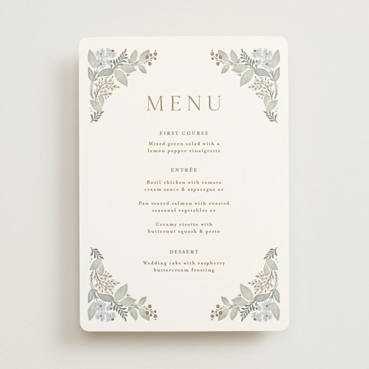 "Wild Flora" - Menus in Meadow by Kristen Smith - Front