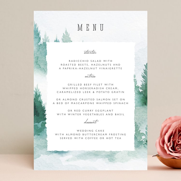 "Forest air" - Menus in Forest by Yuliya Evseeva - Front