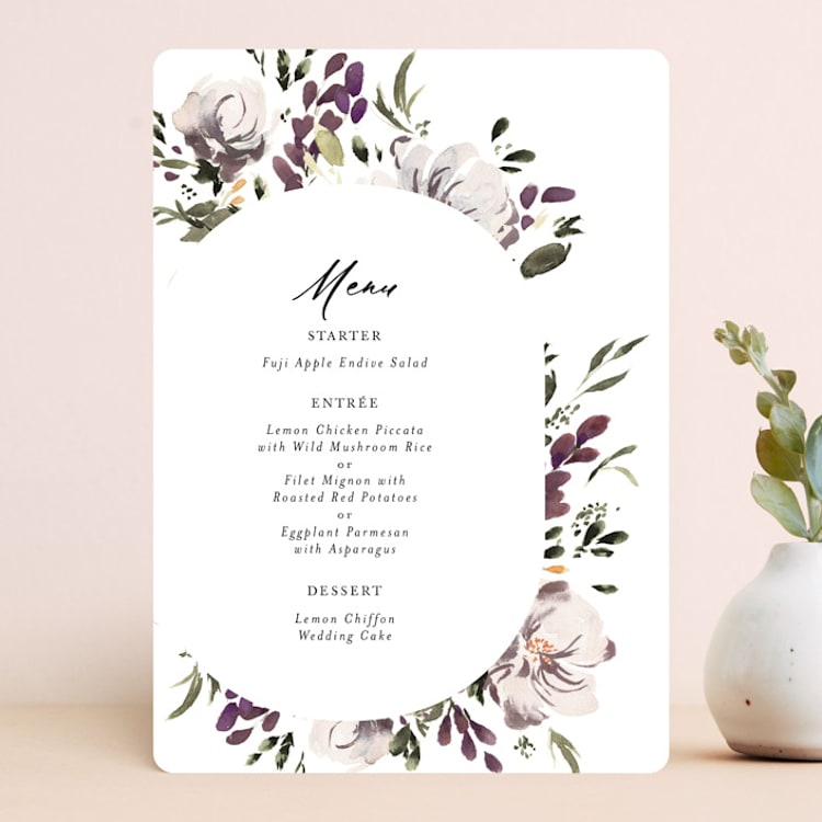 "iliya" - Menus in Bordeaux by Itsy Belle Studio - Front