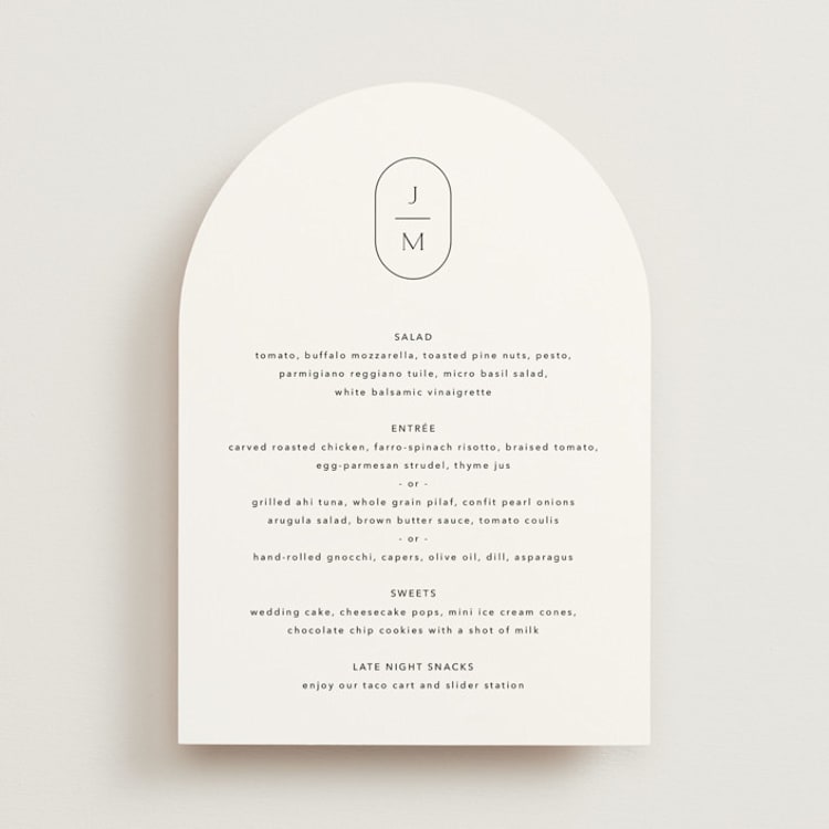"Picture Perfect" - Menus in Opal by Jennifer Postorino - Front