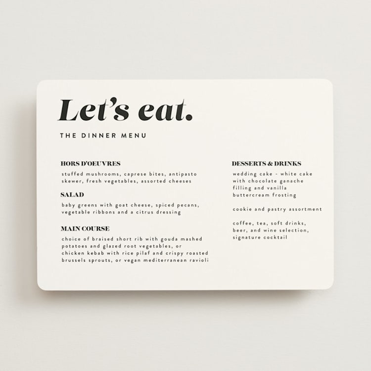 "Make it official" - Menus in Panda by Lea Delaveris - Front