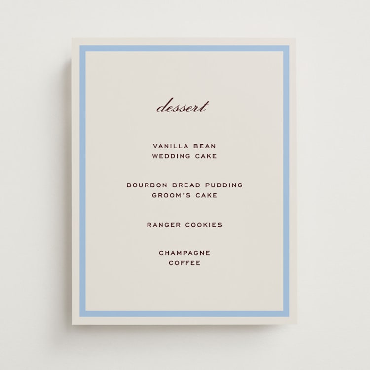 "Montauk" - Menu Signs in Sky by Megan Davis - Front