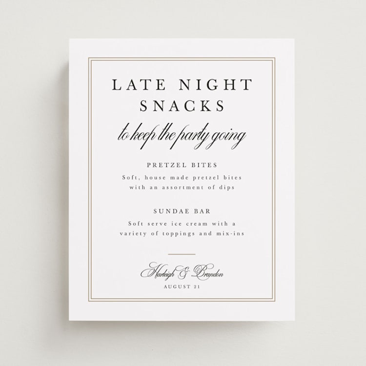 "Traditionalist" - Menu Signs in Snow by Sarah Brown - Front