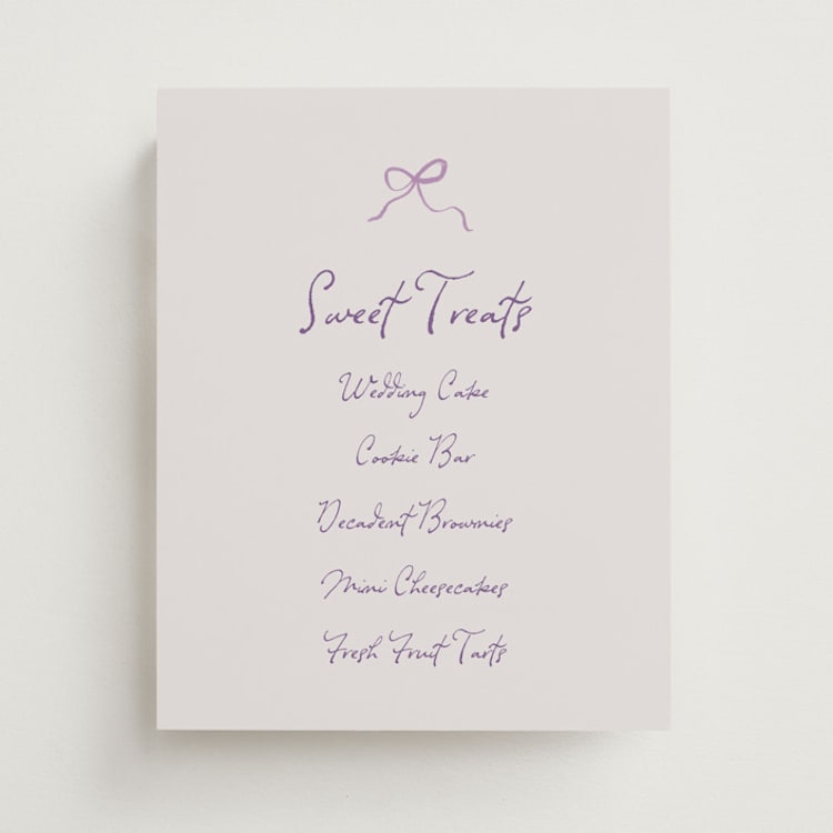 "tablescape drawing" - Menu Signs in Hydrangea by Cass Loh - Front