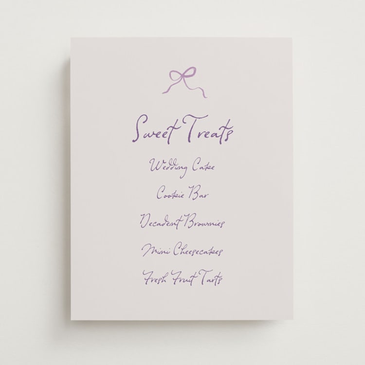 "tablescape drawing" - Menu Signs in Hydrangea by Cass Loh - Front