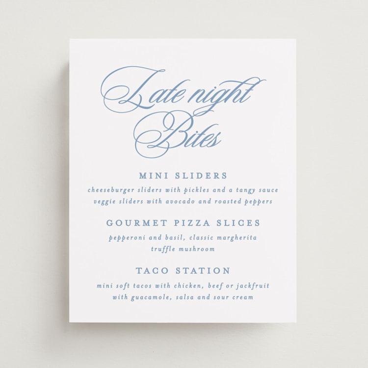 "Aristocratic" - Menu Signs in Sky by Creo Study - Front