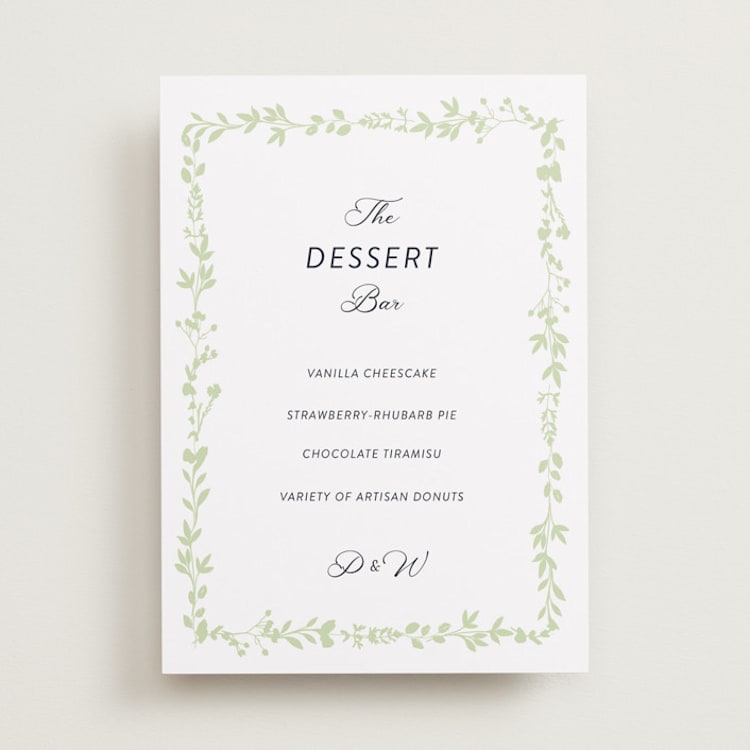 "Flower Garden" - Menu Signs in Spring by Susan Moyal - Front