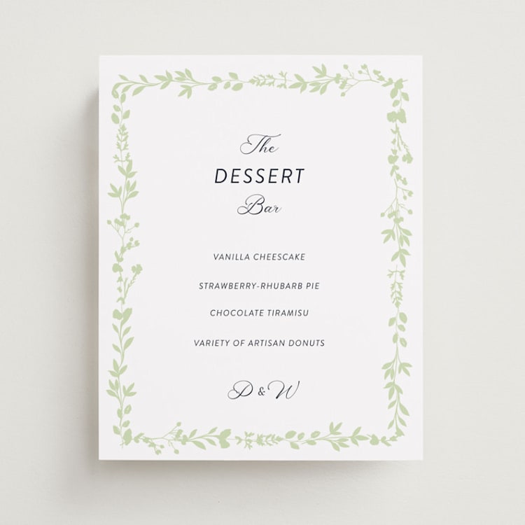 "flower garden" - Menu Signs in Spring by Susan Moyal - Front