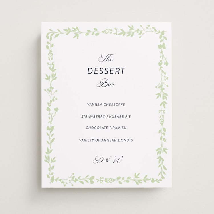"Flower Garden" - Menu Signs in Spring by Susan Moyal - Front