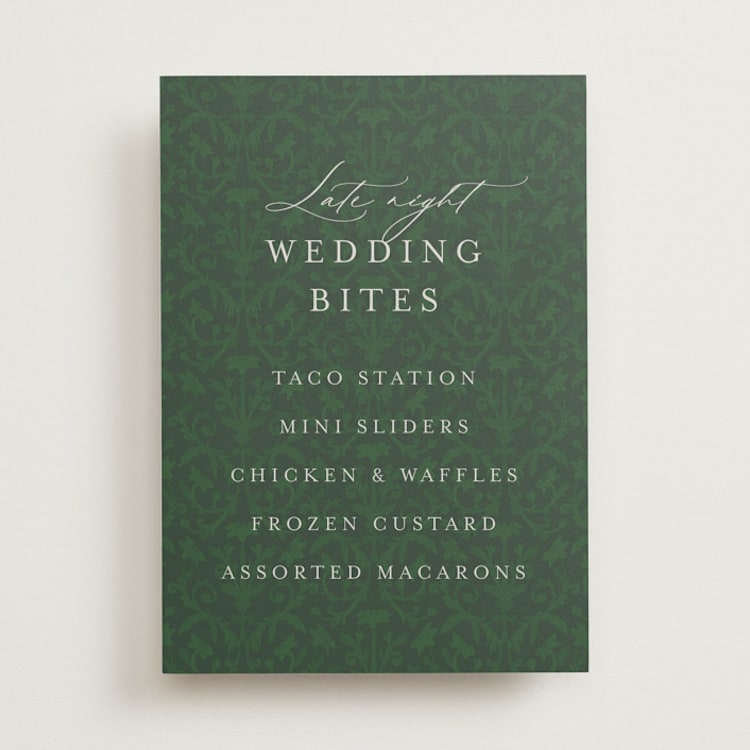 "grandeur" - Menu Signs in Bluebell by Jen Owens - Front