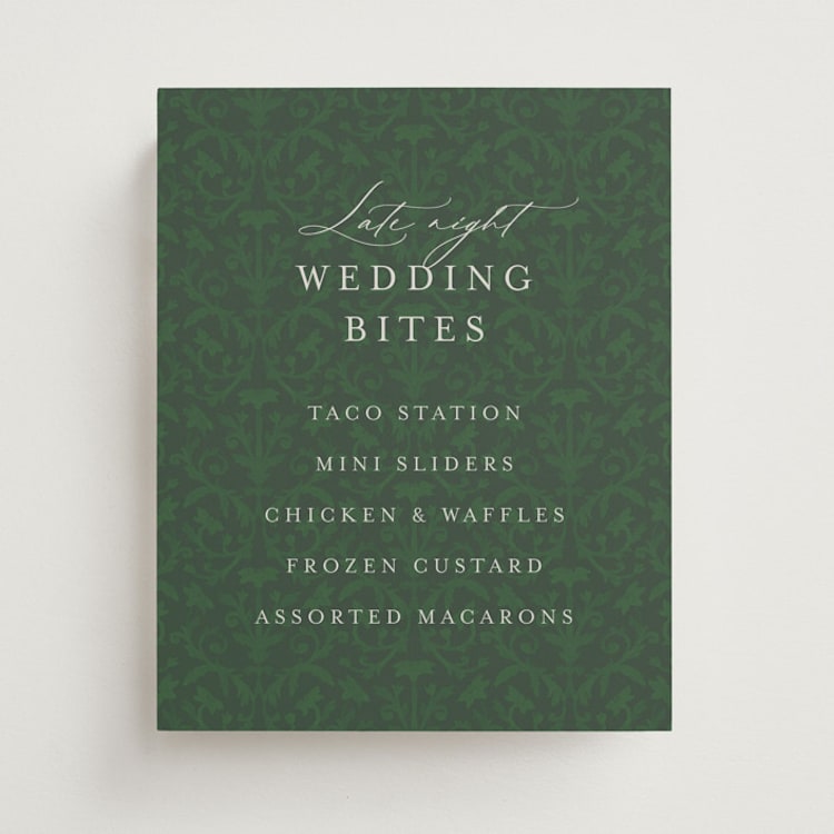 "grandeur" - Menu Signs in Bluebell by Jen Owens - Front