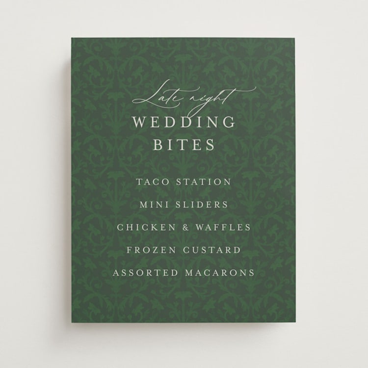 "grandeur" - Menu Signs in Bluebell by Jen Owens - Front
