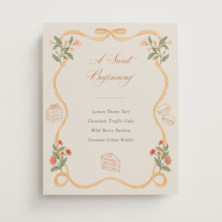 "Garden Heirloom" - Menu Signs in Garden by Elly - Front