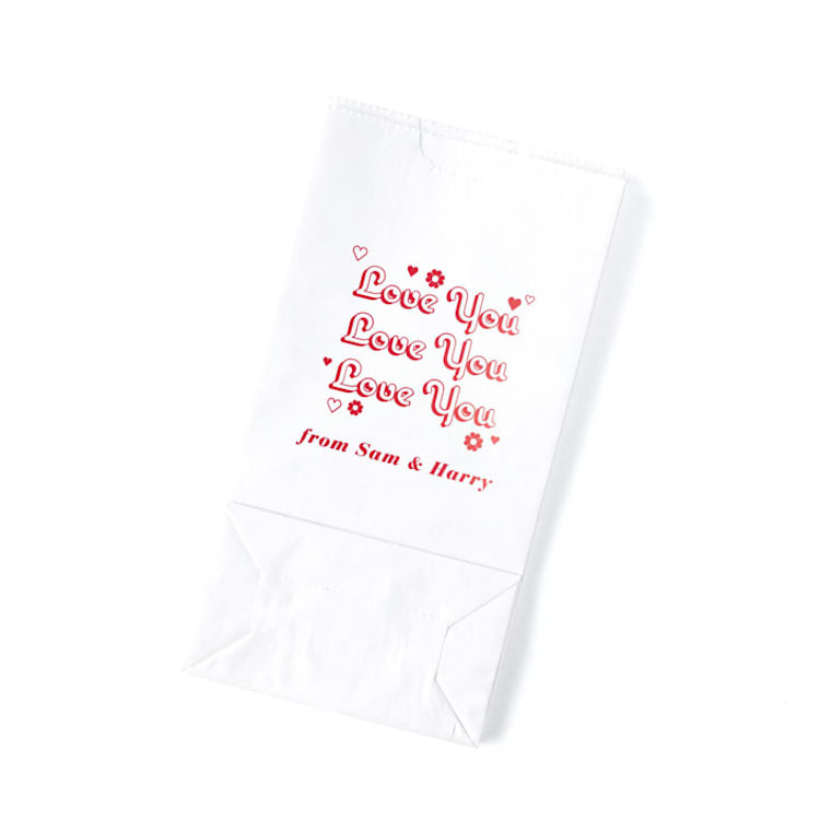 "Valentine's Love You Favor Bag, set of 50" - Favor Bags in white by ForYourParty