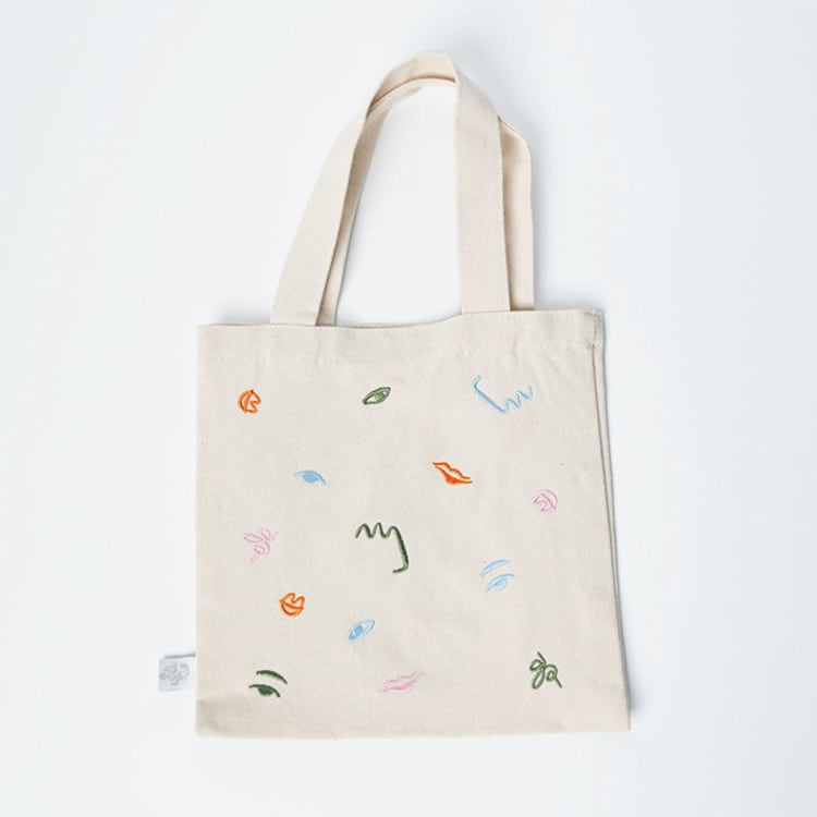"Art Party Embroidered Mini Tote" - Favor Bags in multicolor by POP Party Supplies