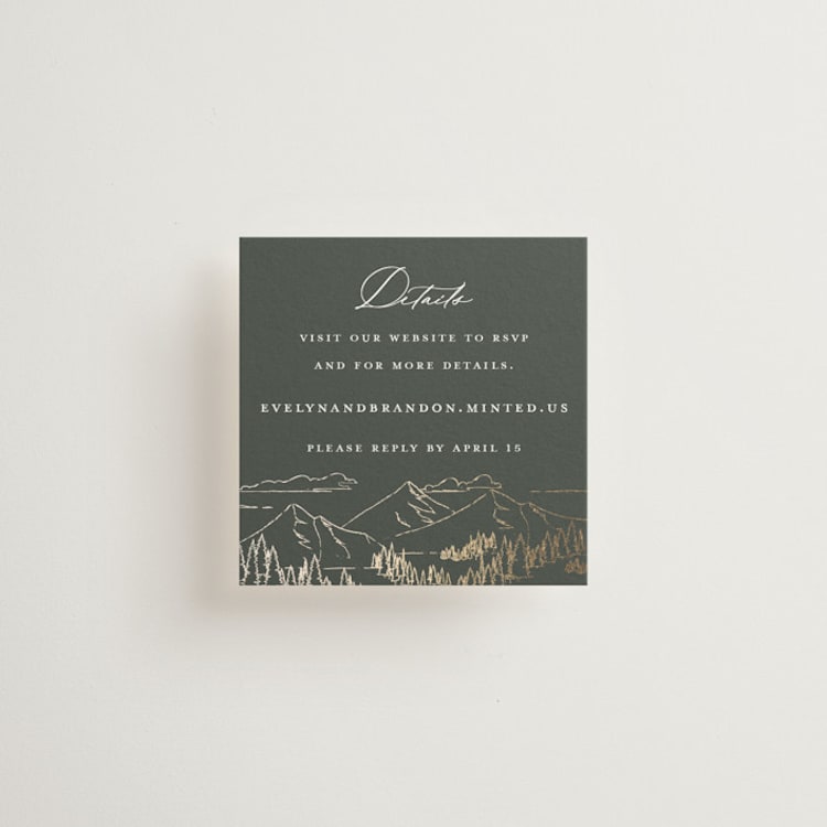"Peaks" - Mini Enclosure Cards in Hunter by Sarah Brown - Front