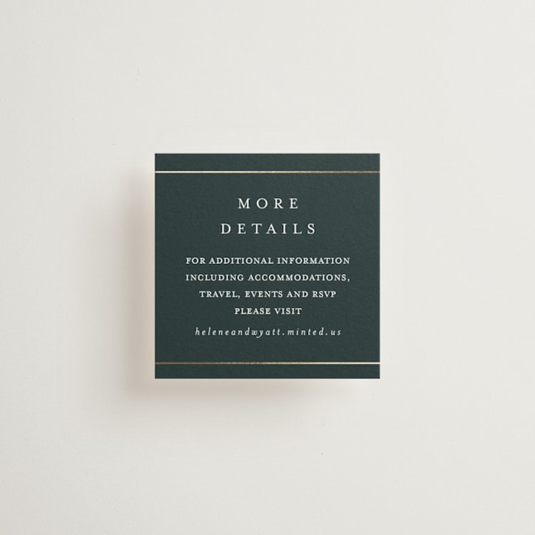 "Style and grace" - Mini Enclosure Cards in Forest by Stacey Meacham - Front
