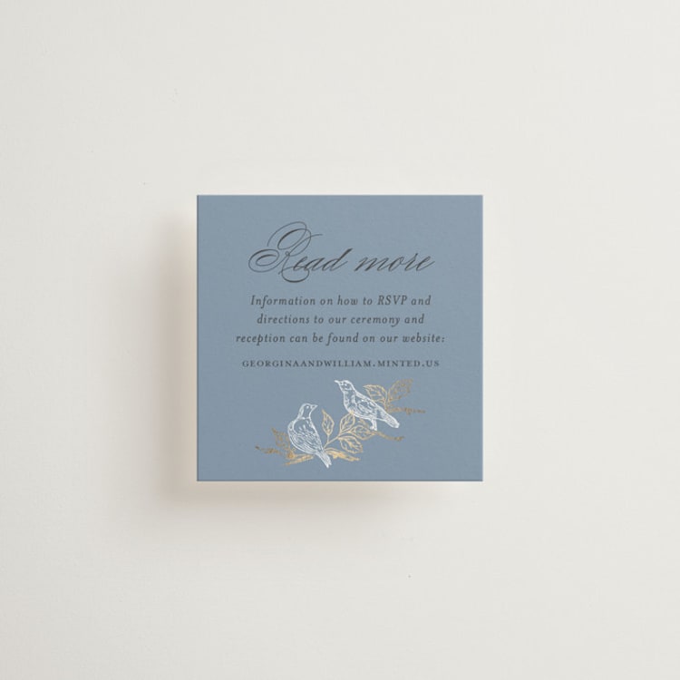 "meet me in the garden" - Mini Enclosure Cards in Cornflower by Grae - Front
