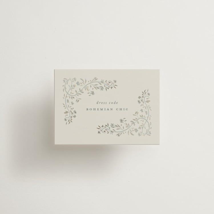 "Floral Romance" - Mini Enclosure Cards in Something Blue by Gwen Bedat - Front