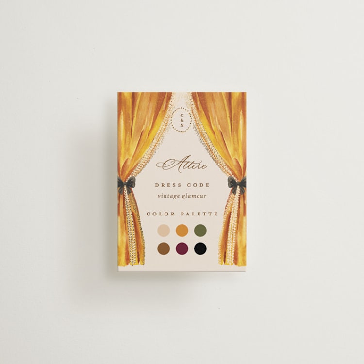 "Tuileries" - Mini Enclosure Cards in Golden by Claudia Orengo - Front
