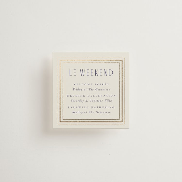 "Tiled Romance" - Mini Enclosure Cards in Dynasty Blue by Ana de Sousa - Front