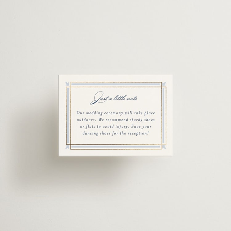 "Aurelia" - Mini Enclosure Cards in Dusty Blue by Janean Hinger - Front