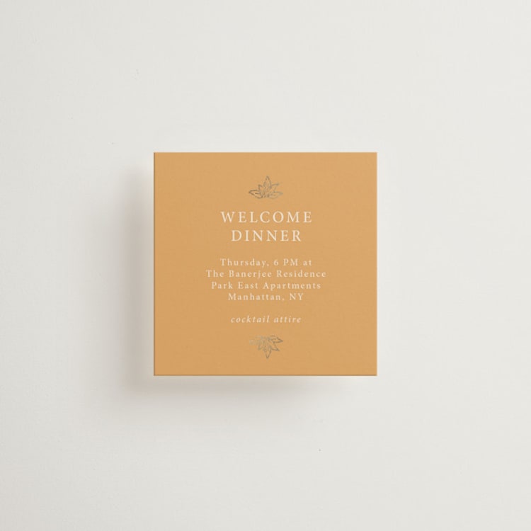 "Marigold" - Mini Enclosure Cards in Ochre by Hannah Bowman - Front