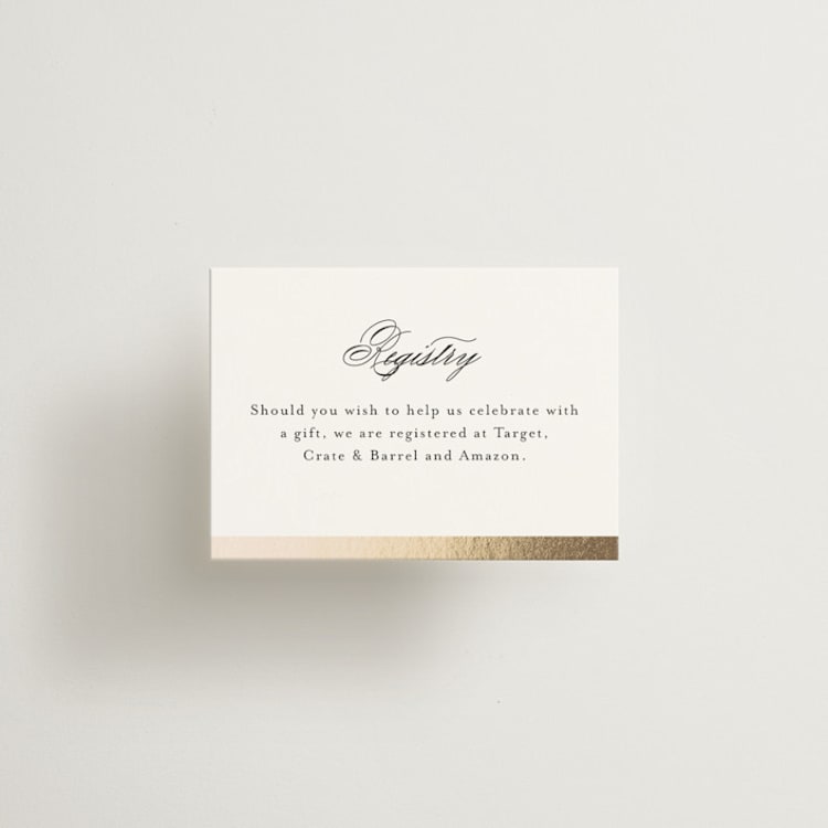 "Gilded Ampersand" - Mini Enclosure Cards in Cotton by Jennifer Postorino - Front