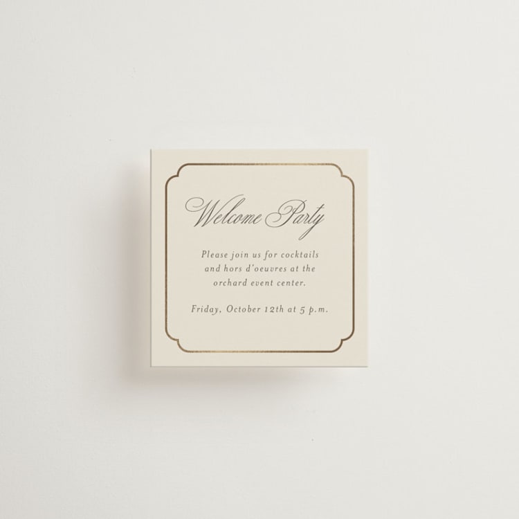 "Arch Frame" - Mini Enclosure Cards in Cognac by Emily Betts - Front